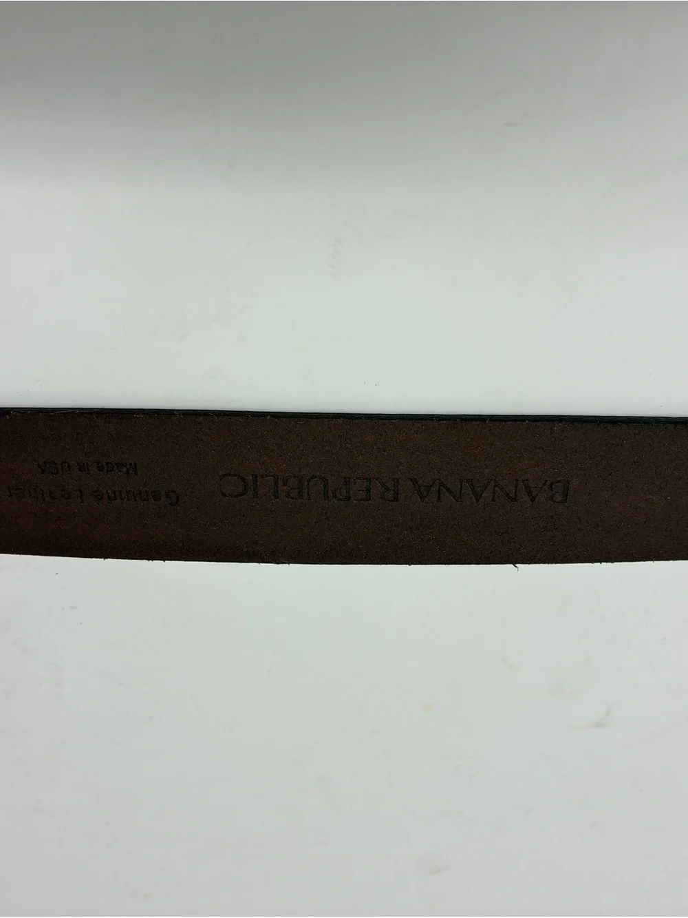 Banana Republic Dark Brown Leather Belt with Silver Buckle 36